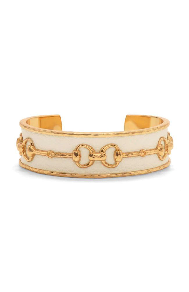 Equestrian Snaffle Bit Cuff Vegan Leather