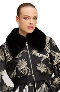 Paisley Fan Emb Armelle Jacket Black