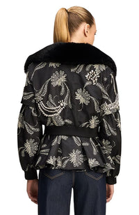 Paisley Fan Emb Armelle Jacket Black