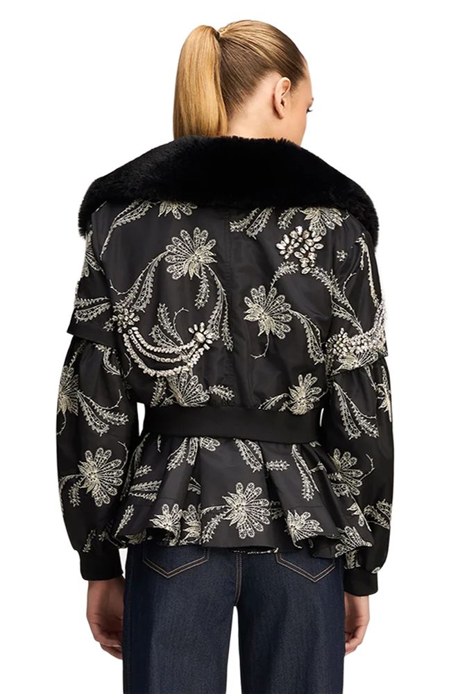 Paisley Fan Emb Armelle Jacket Black