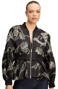 Paisley Fan Emb Armelle Jacket Black