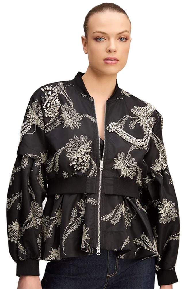 Paisley Fan Emb Armelle Jacket Black