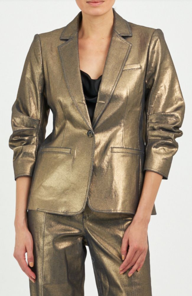 Gold Coated Khloe Blazer