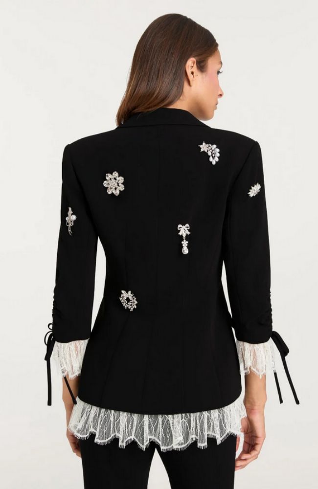 Crystal Brooch Roxie Blazer