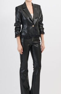Vegan Leather Le Petit Roxie Blazer