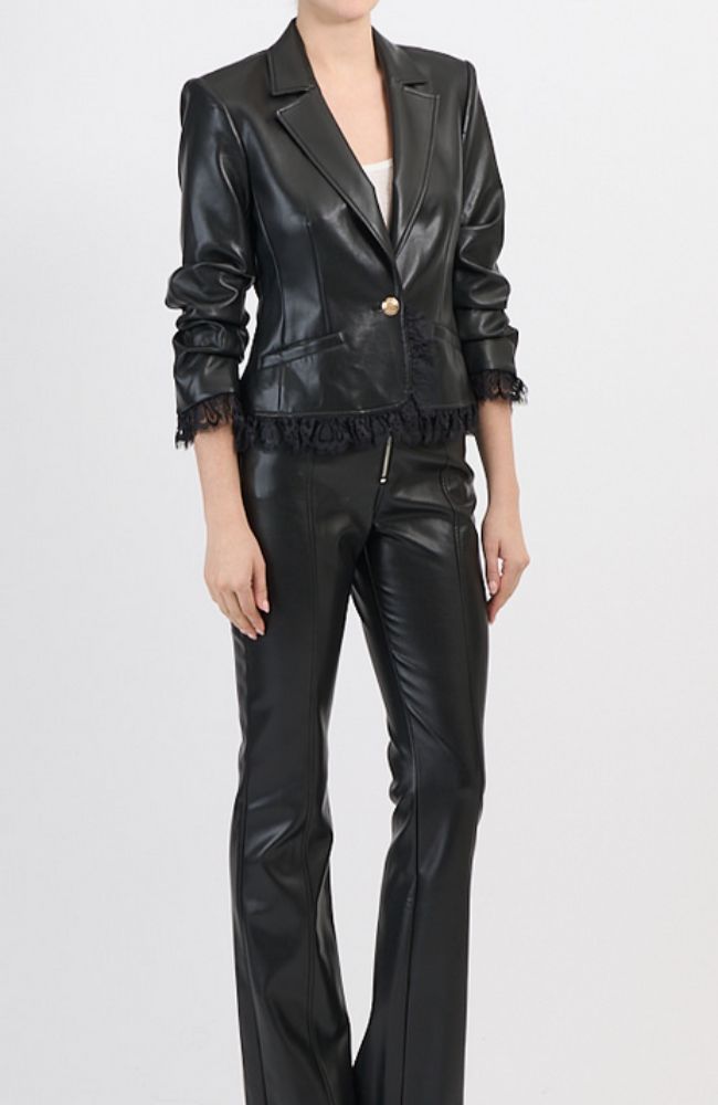 Vegan Leather Le Petit Roxie Blazer