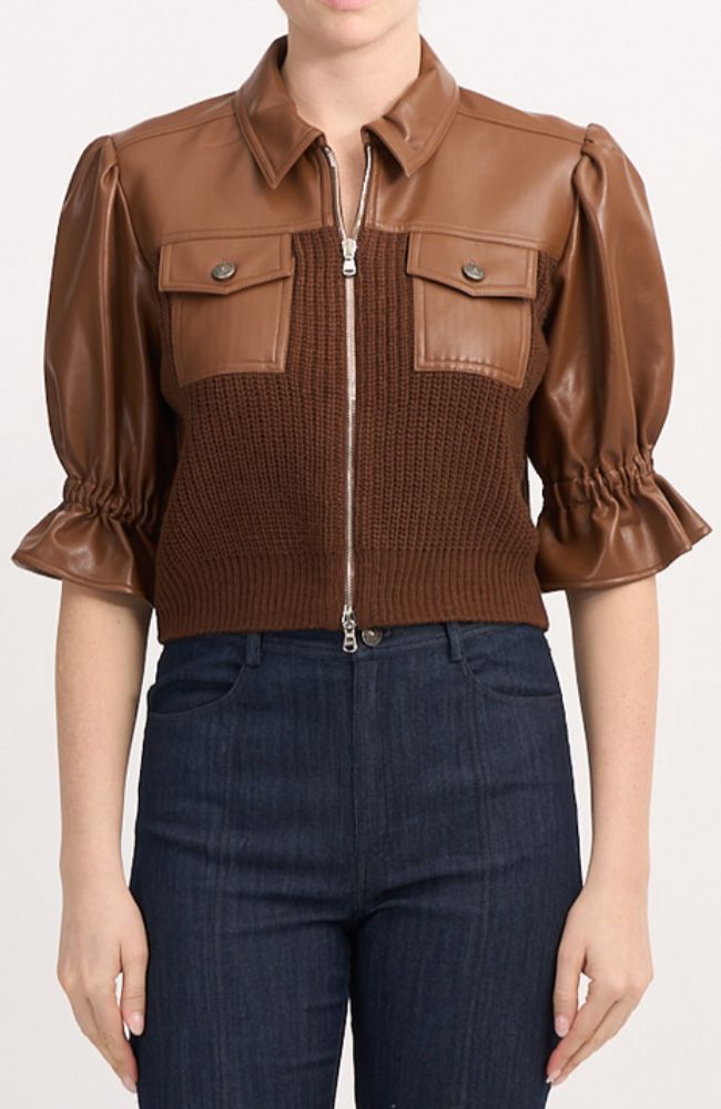 Knit Holly Combo Jacket