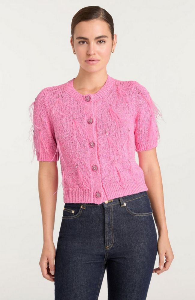 Coralie Cardigan in Electric Pink
