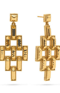 Pathway Post Drop Earrings Gold