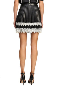 Vegan Leather Laney Skirt in Black