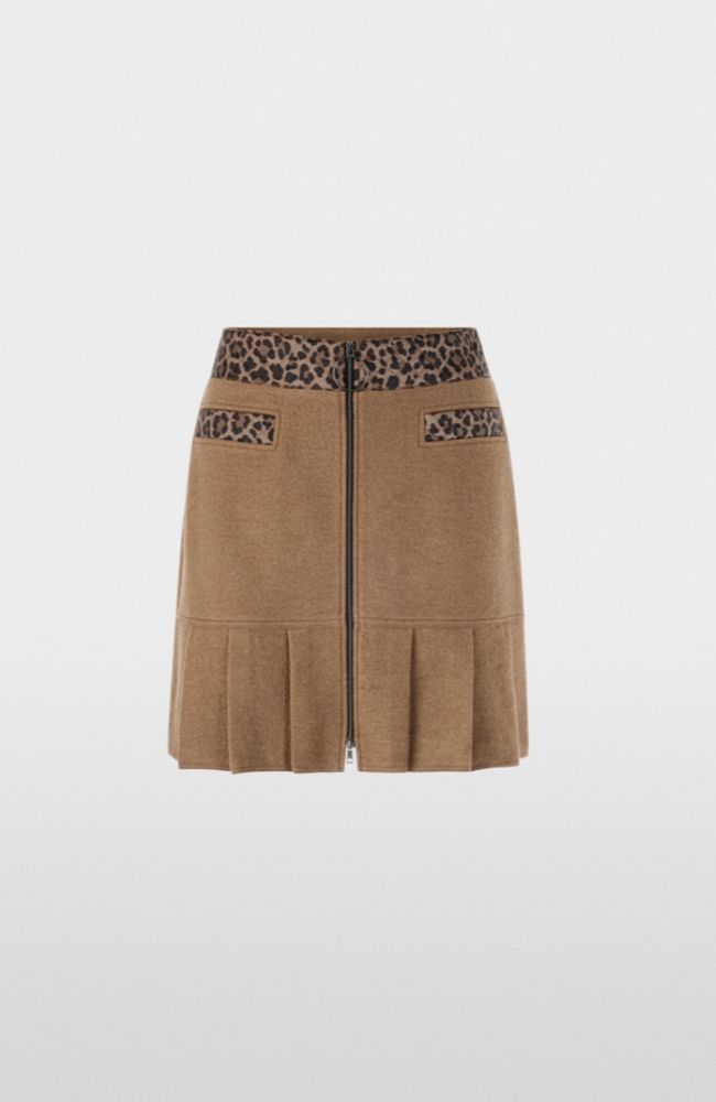 Leopard Trim Skirt