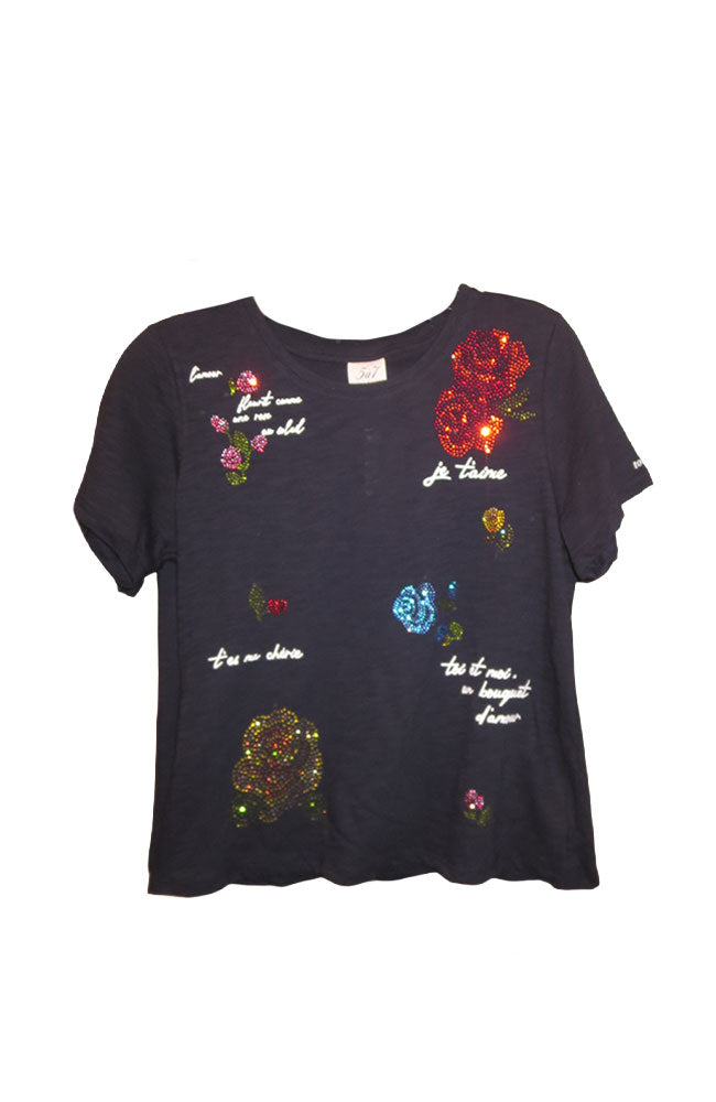 Heatset Flowers Shrunken Tee Shirt