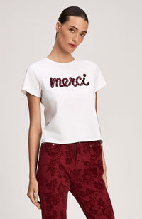 Merci Ruffle Shrunken Tee