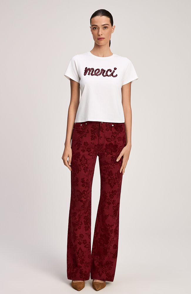 Merci Ruffle Shrunken Tee