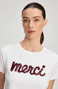 Merci Ruffle Shrunken Tee