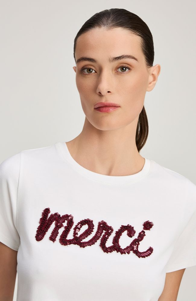 Merci Ruffle Shrunken Tee