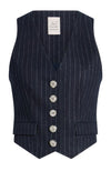 Metallic Pinstripe Anderson Vest