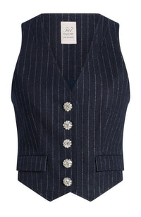 Metallic Pinstripe Anderson Vest