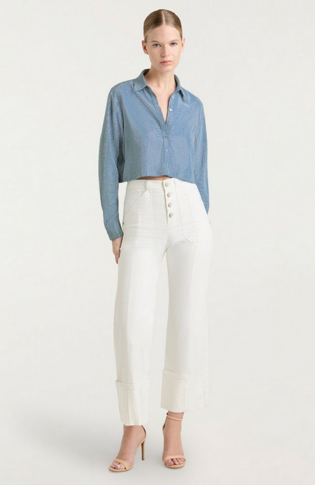 Chambray Heatset Patricia Top