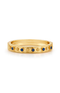 Berry Gem Classic Hinged Bangle Blue Labradorite