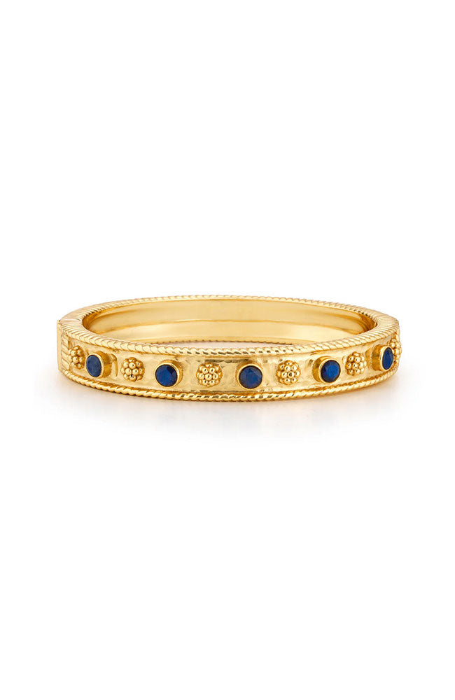 Berry Gem Classic Hinged Bangle Blue Labradorite