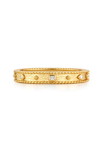 Berry Gem Hinged Bangle Clear CZ