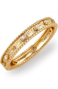 Berry Gem Hinged Bangle Clear CZ
