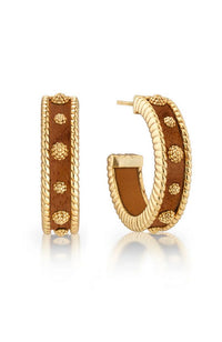 Berry Medium Hoop Earrings Teak