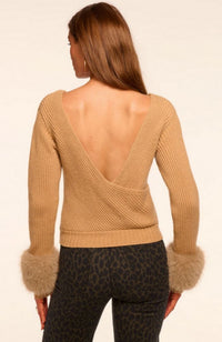 Lisa Faux Fur Knit Top