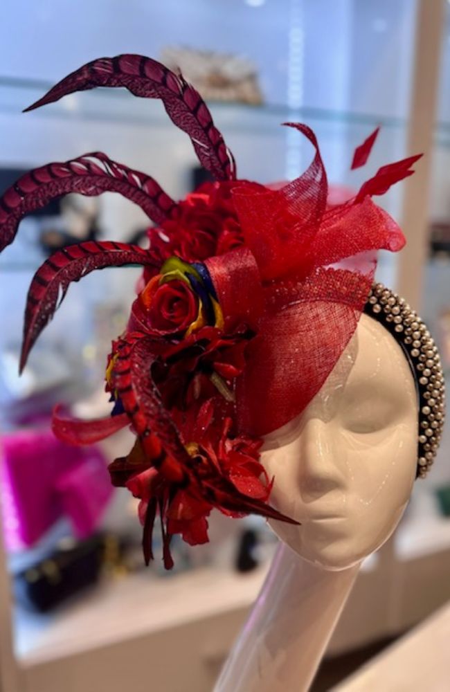 Red Hot Fascinator Headband