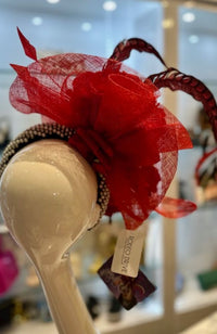 Red Hot Fascinator Headband