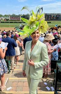 Bloom Wildly Yellow Green Fascinator