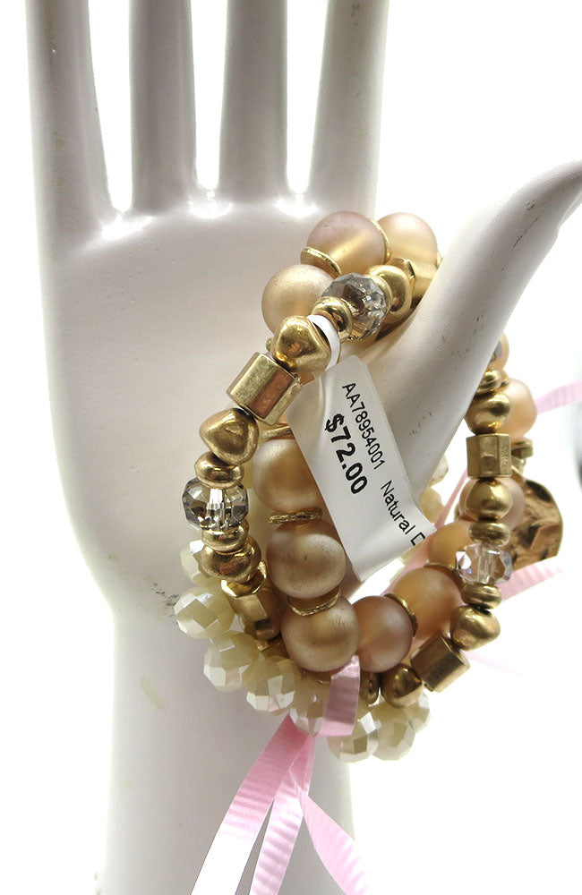 Natural Disc Bead Bracelets