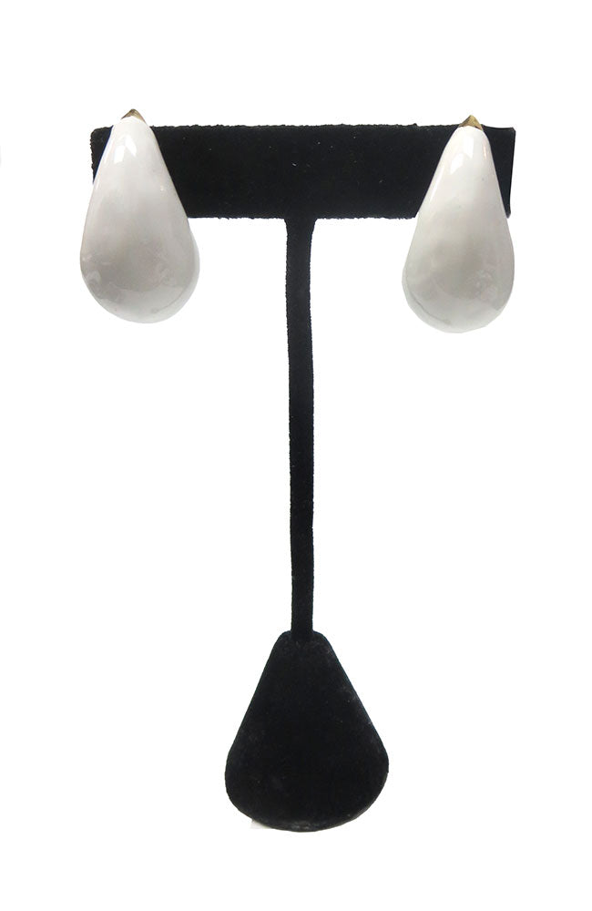 Puffy Teardrop Enamel Earring