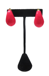 Puffy Teardrop Enamel Earring