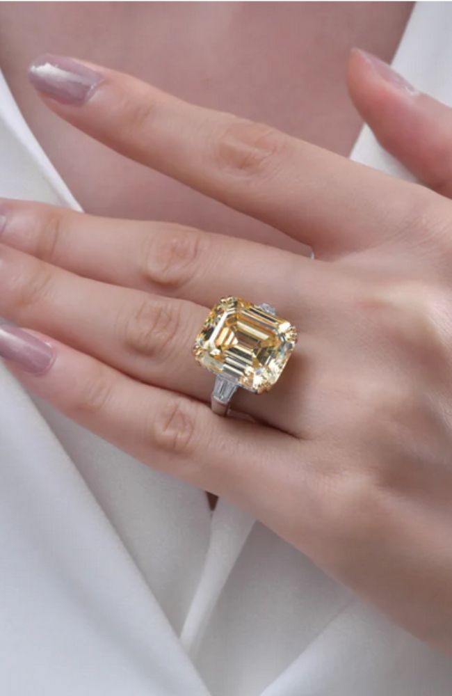 Arabella 01 Canary Yellow Ring Size 7