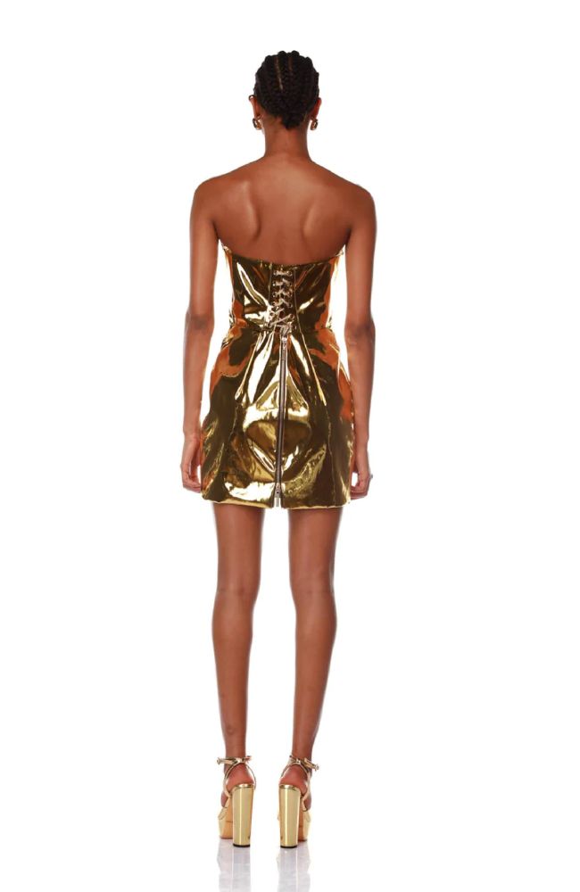 Stallion Gold Mini Dress