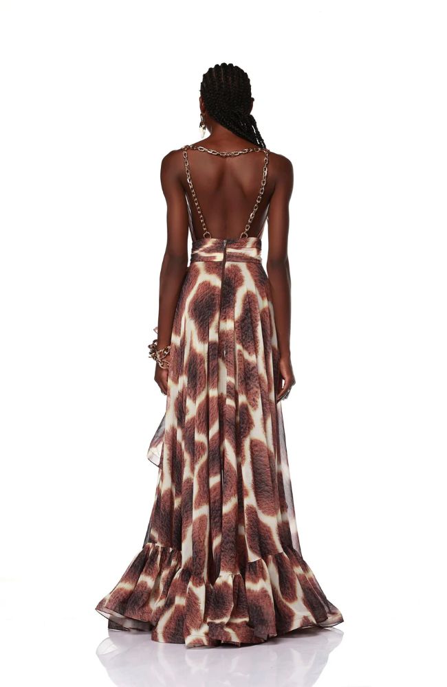 Leo Ruffle Gown