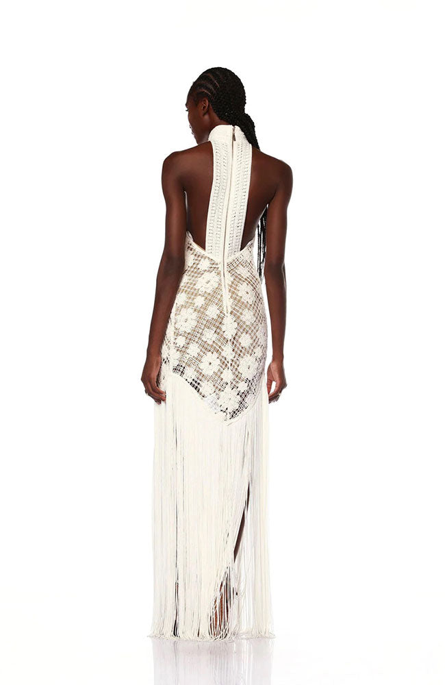 Maia Fringe Halterneck Dress