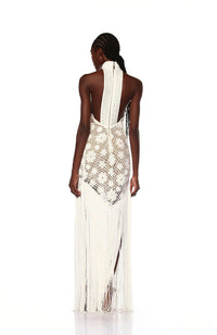 Maia Fringe Halterneck Dress