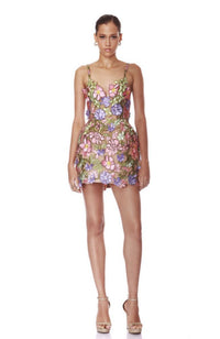 Iris 3D Floral Maraya Dress