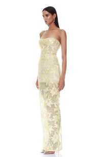 Daffodil Sequin Dahlia Maxi