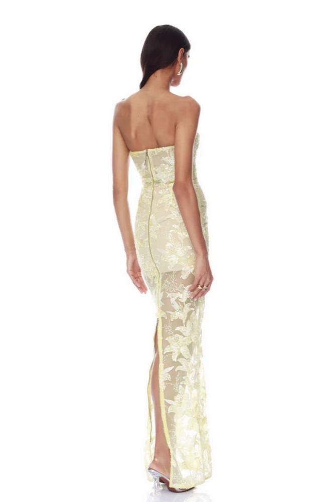 Daffodil Sequin Dahlia Maxi