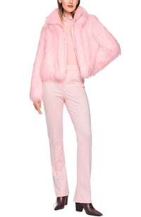 Chalk Pink Fur Jacket