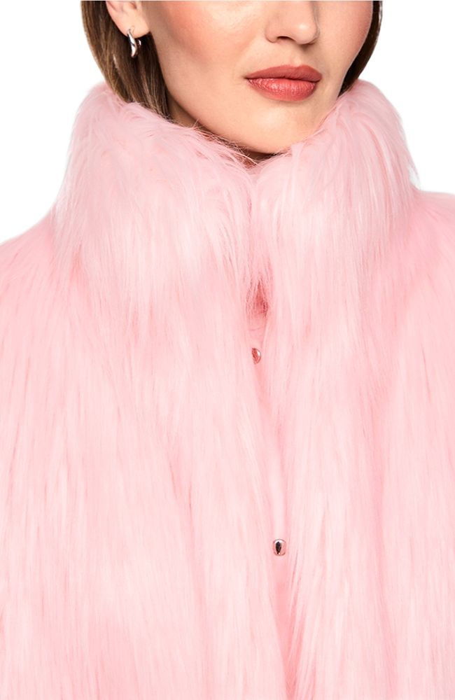 Chalk Pink Fur Jacket