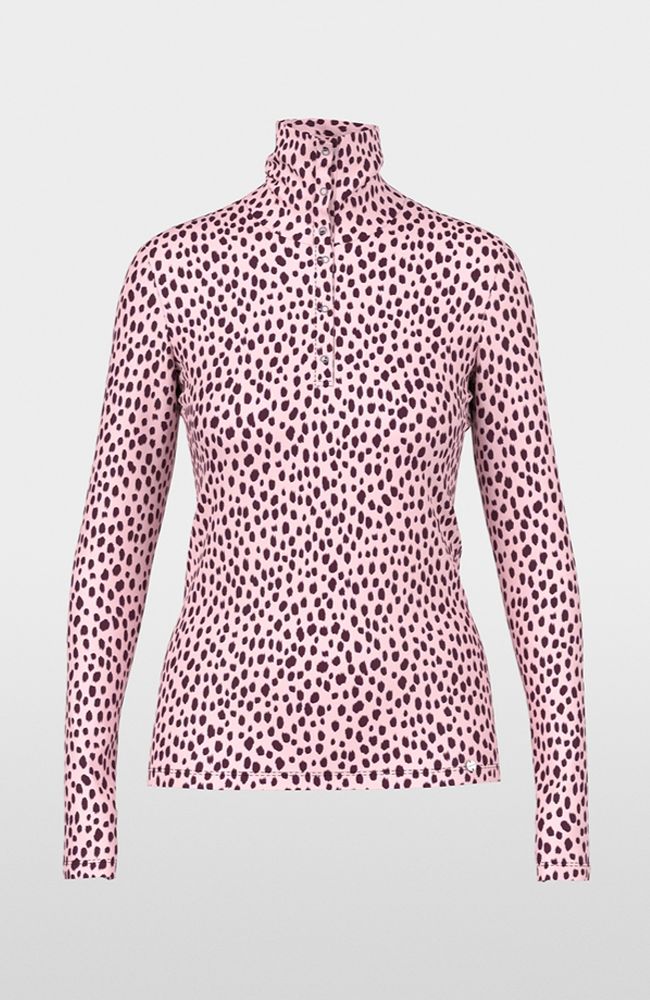 Chalk Pink Printed Turtleneck