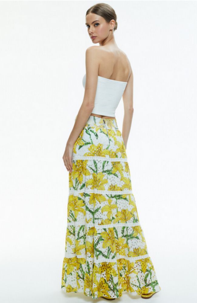 Aisha Tiered Midi Skirt
