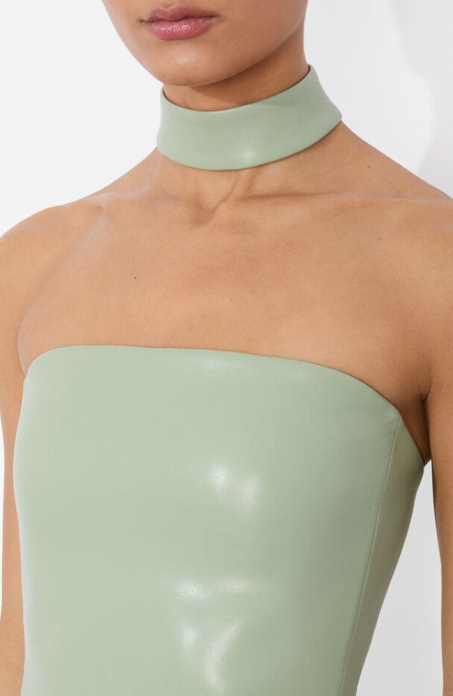 Georgie Vegan Leather Midi Dress