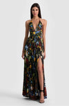 Hannah Deep V Neck Maxi Dress