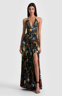 Hannah Deep V Neck Maxi Dress